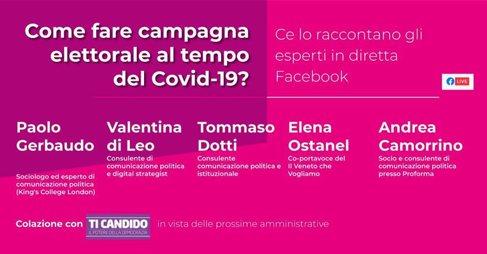 Come fare campagna elettorale ai tempi del Covid 19?